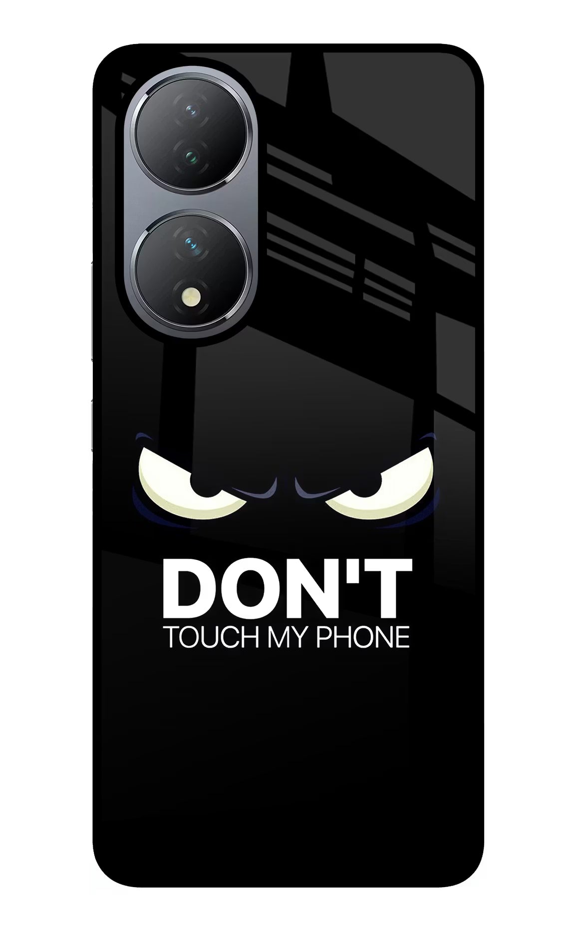 Don'T Touch My Phone Vivo Y100 Glass Case Back Cover by Casekaro