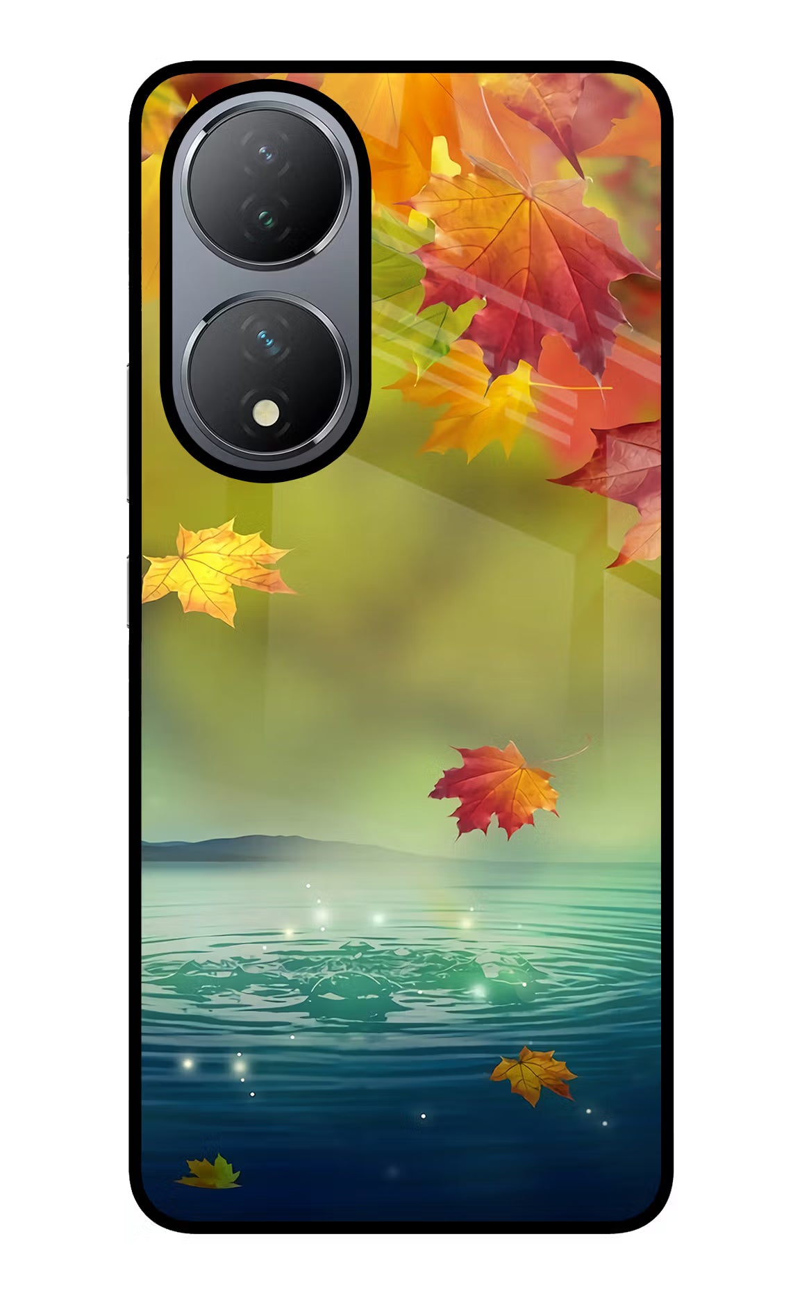 Flowers Vivo Y100 Glass Case Back Cover by Casekaro