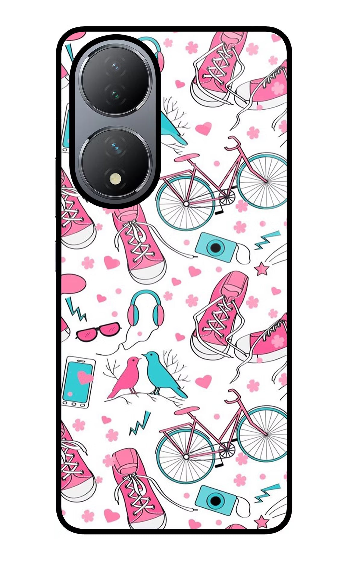 Artwork Vivo Y100 Glass Case Back Cover by Casekaro