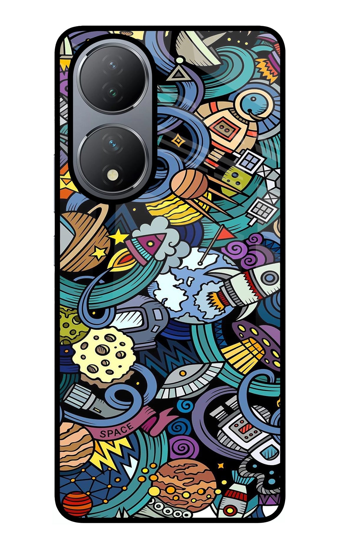 Space Abstract Vivo Y100 Back Cover