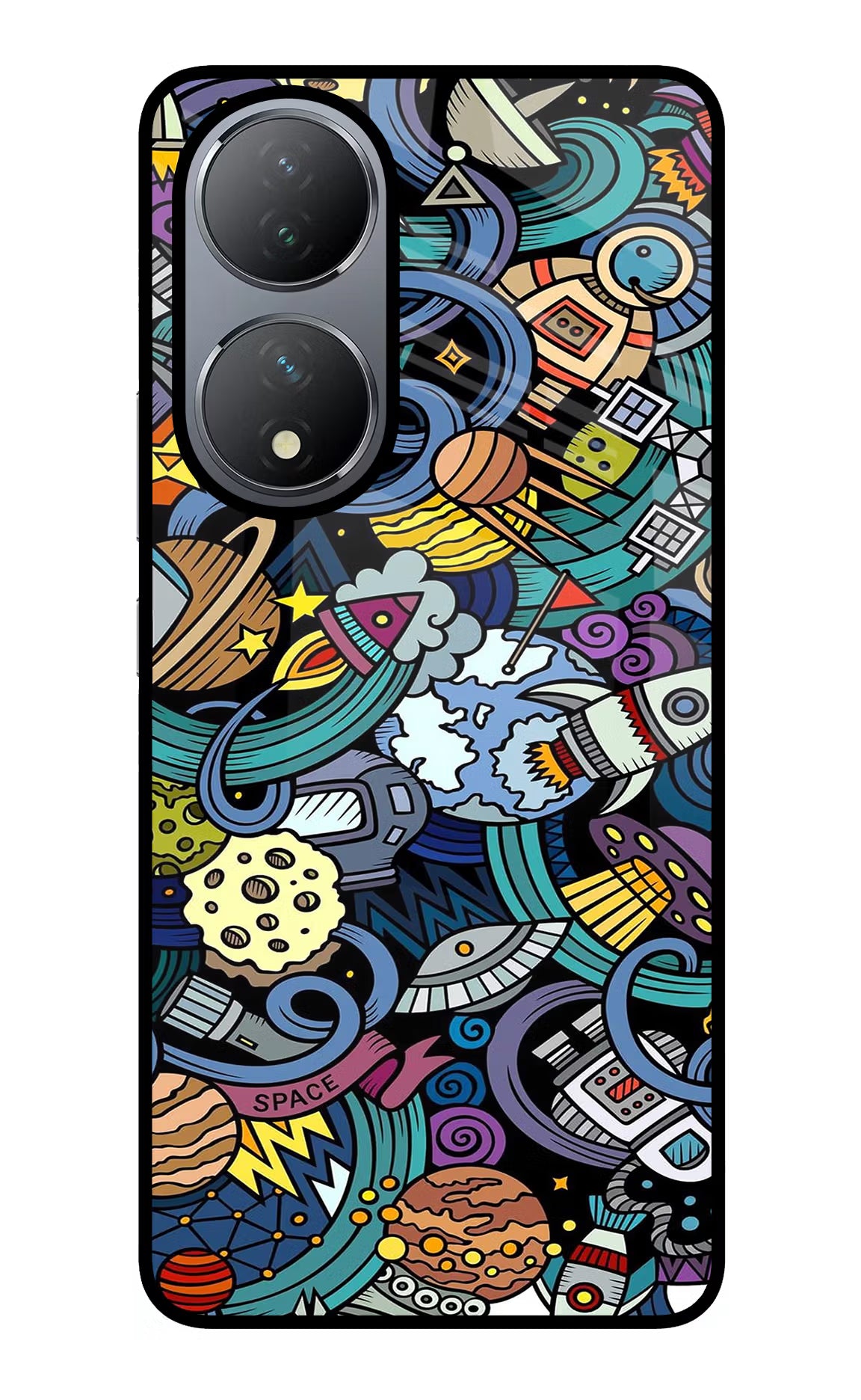 Space Abstract Vivo Y100 Glass Case