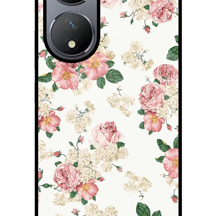 Flowers Vivo Y100 Glass Case