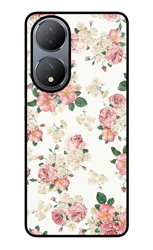 Flowers Vivo Y100 Glass Case