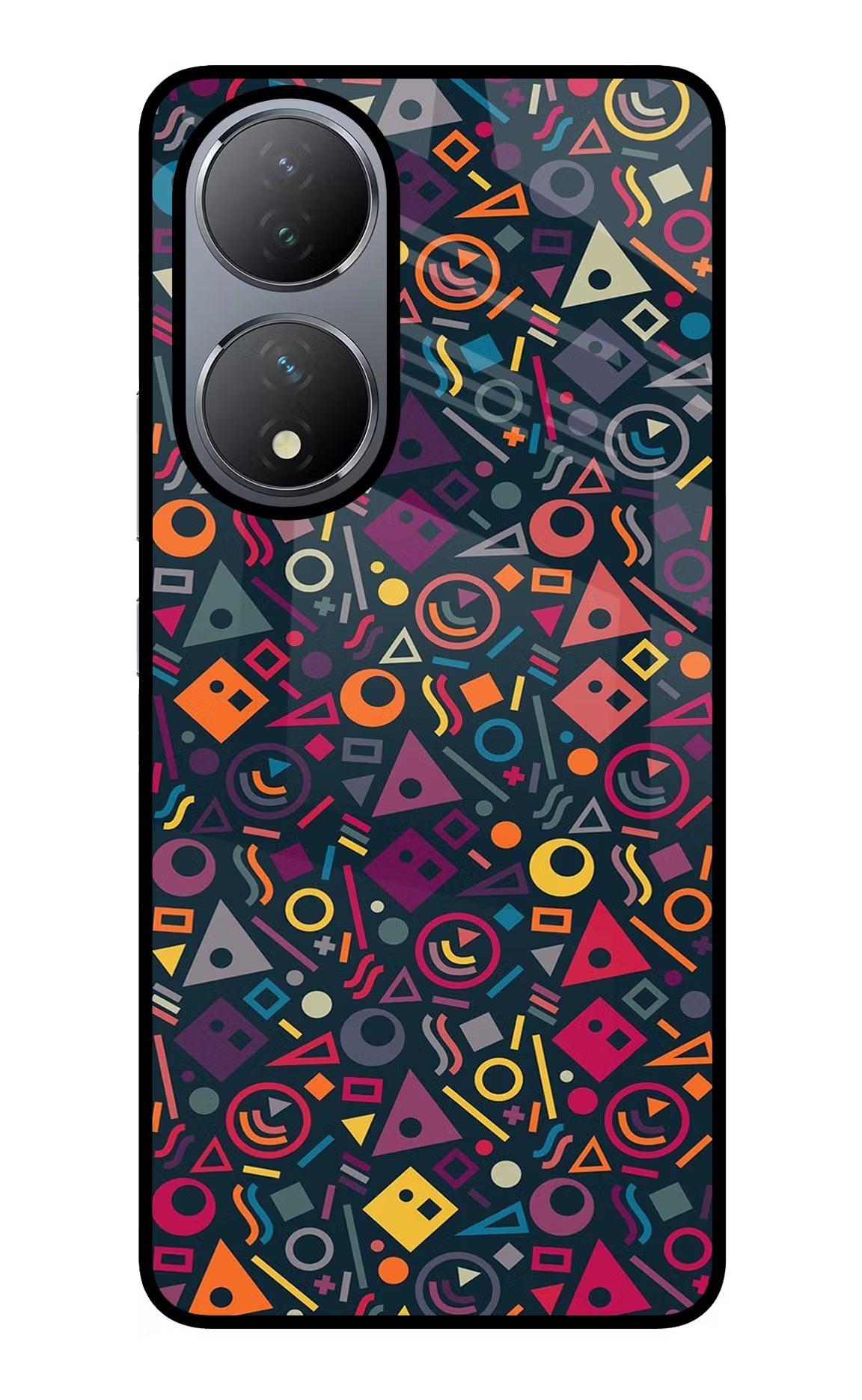 Geometric Abstract Vivo Y100 Glass Case Back Cover by Casekaro