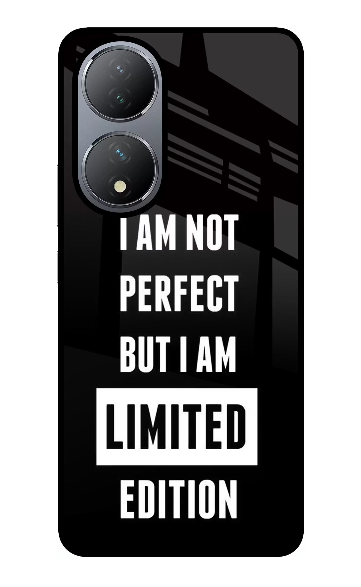 I Am Not Perfect But I Am Limited Edition Vivo Y100 Glass Case Back Cover by Casekaro