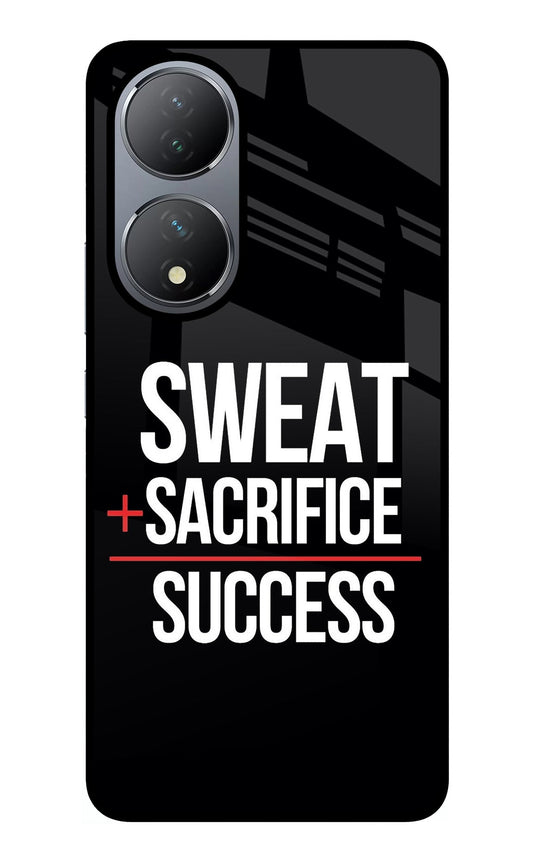 Sweat Sacrifice Success Vivo Y100 Glass Case