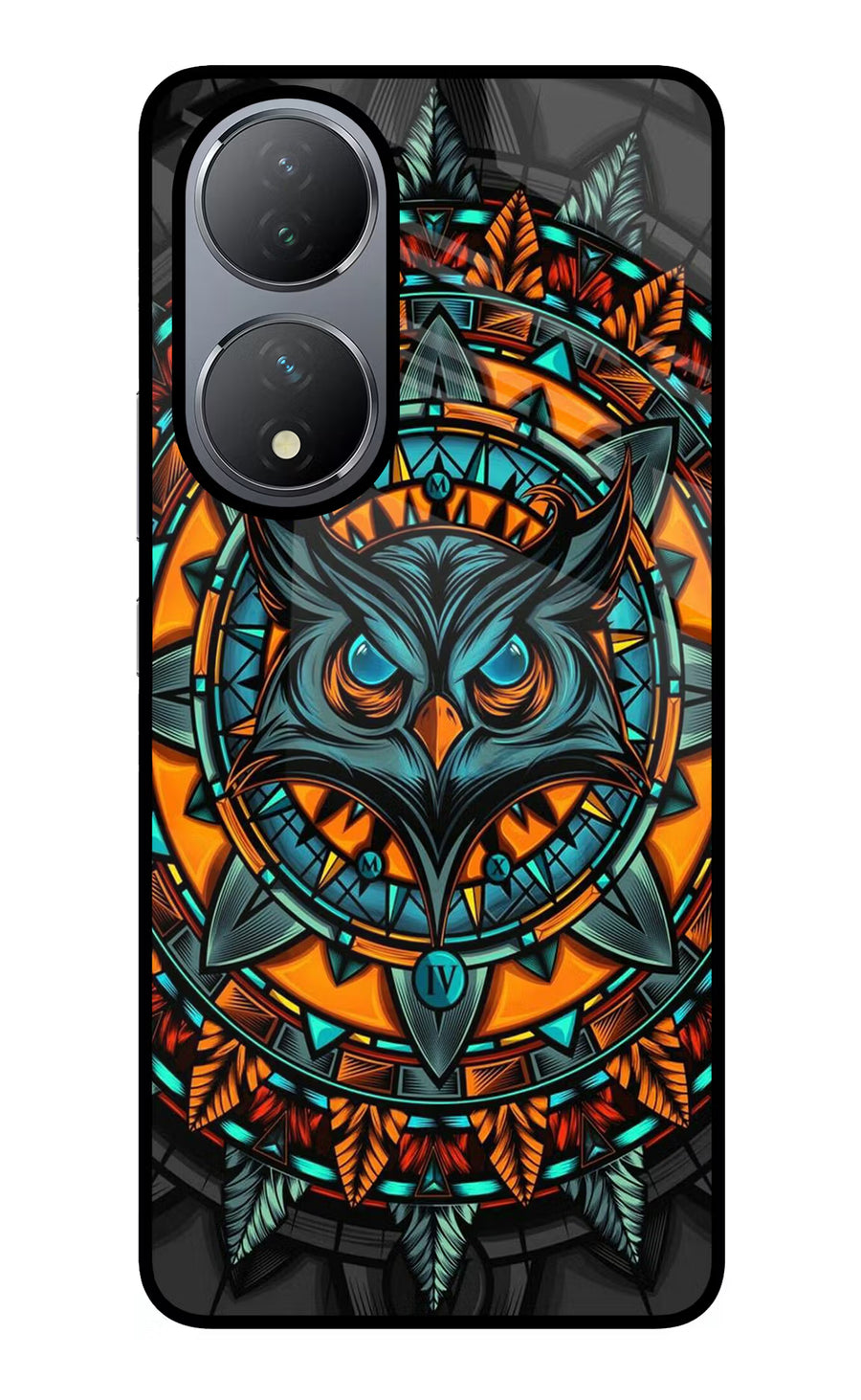 Angry Owl Art Vivo Y100 Back Cover, Glass case