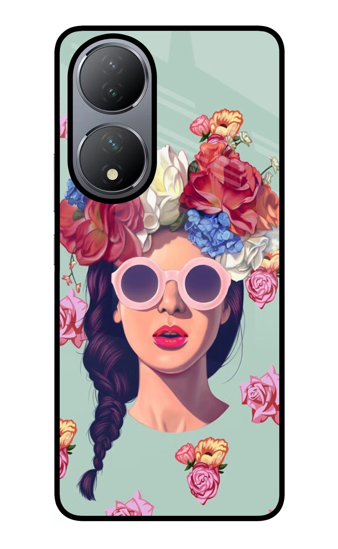 Pretty Girl Vivo Y100 Glass Case Back Cover by Casekaro