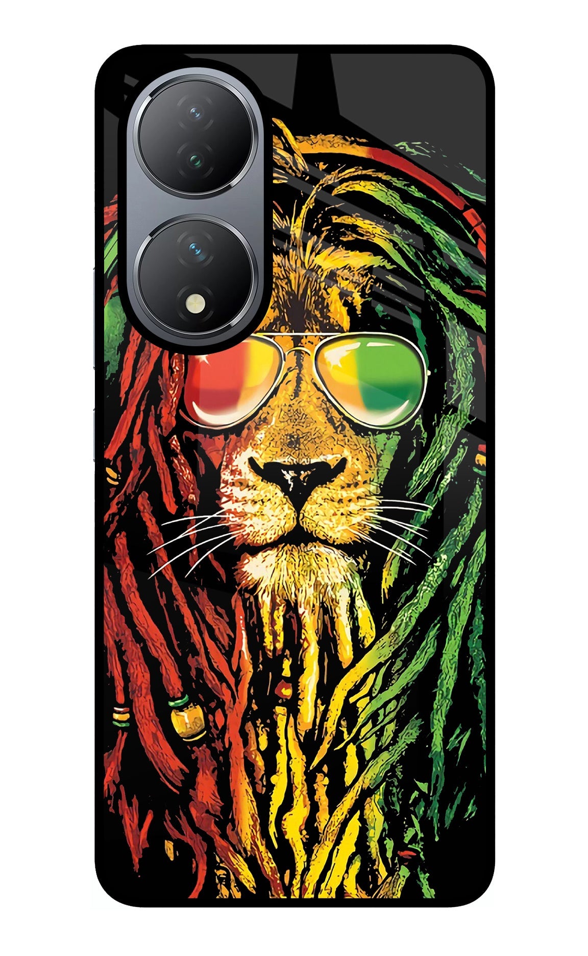 Rasta Lion Vivo Y100 Glass Case