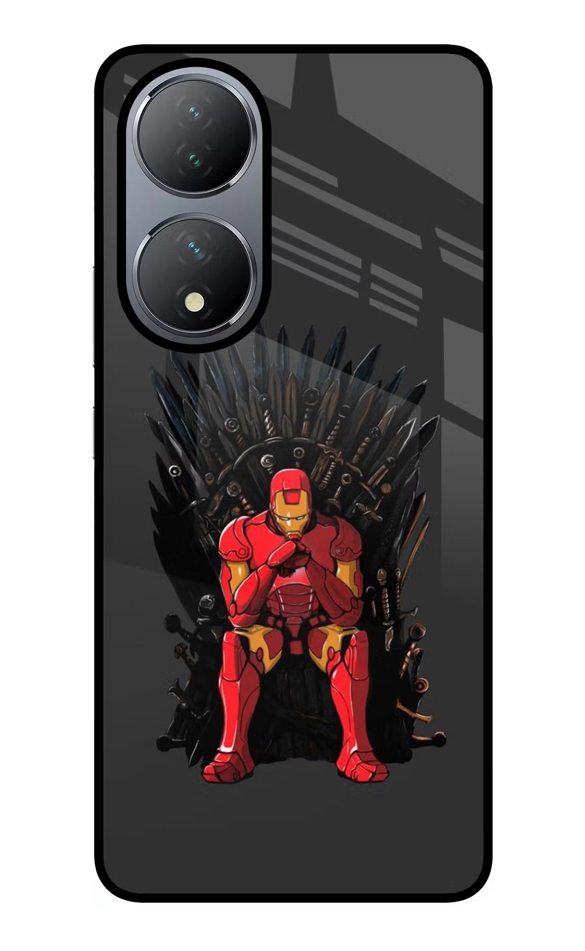 Ironman Throne Vivo Y100 Glass Case Back Cover by Casekaro