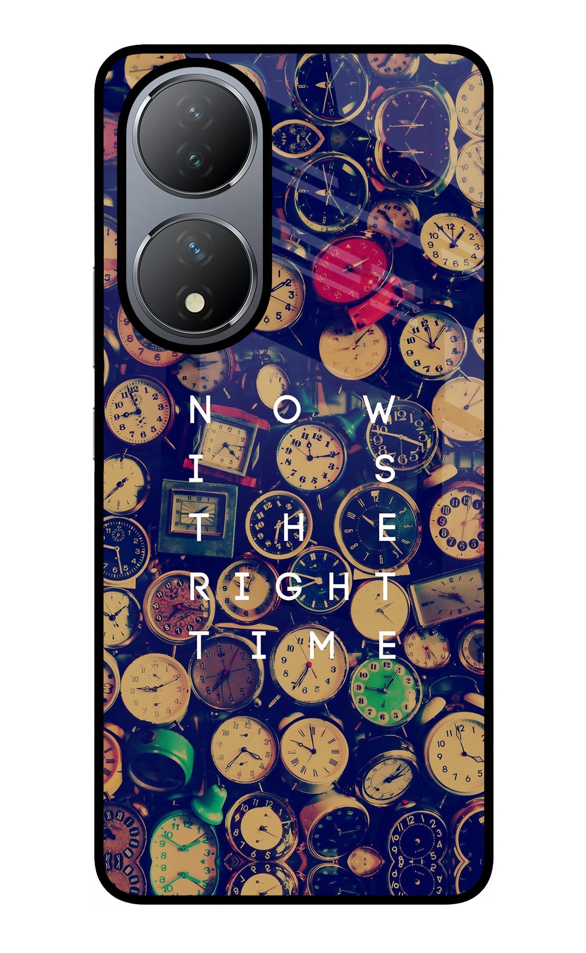 Now is the Right Time Quote Vivo Y100 Glass Case