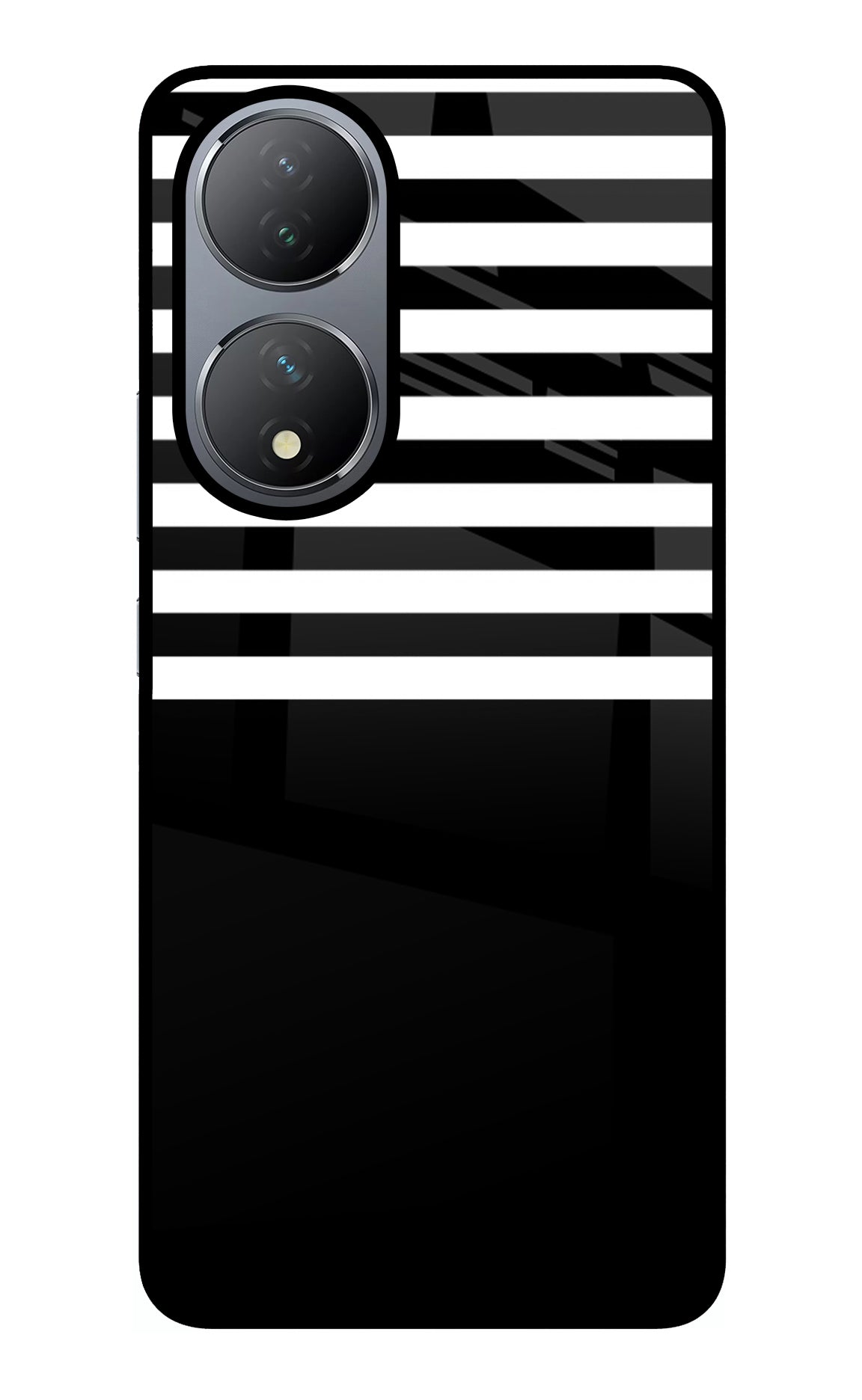 Black and White Print Vivo Y100 Glass Case