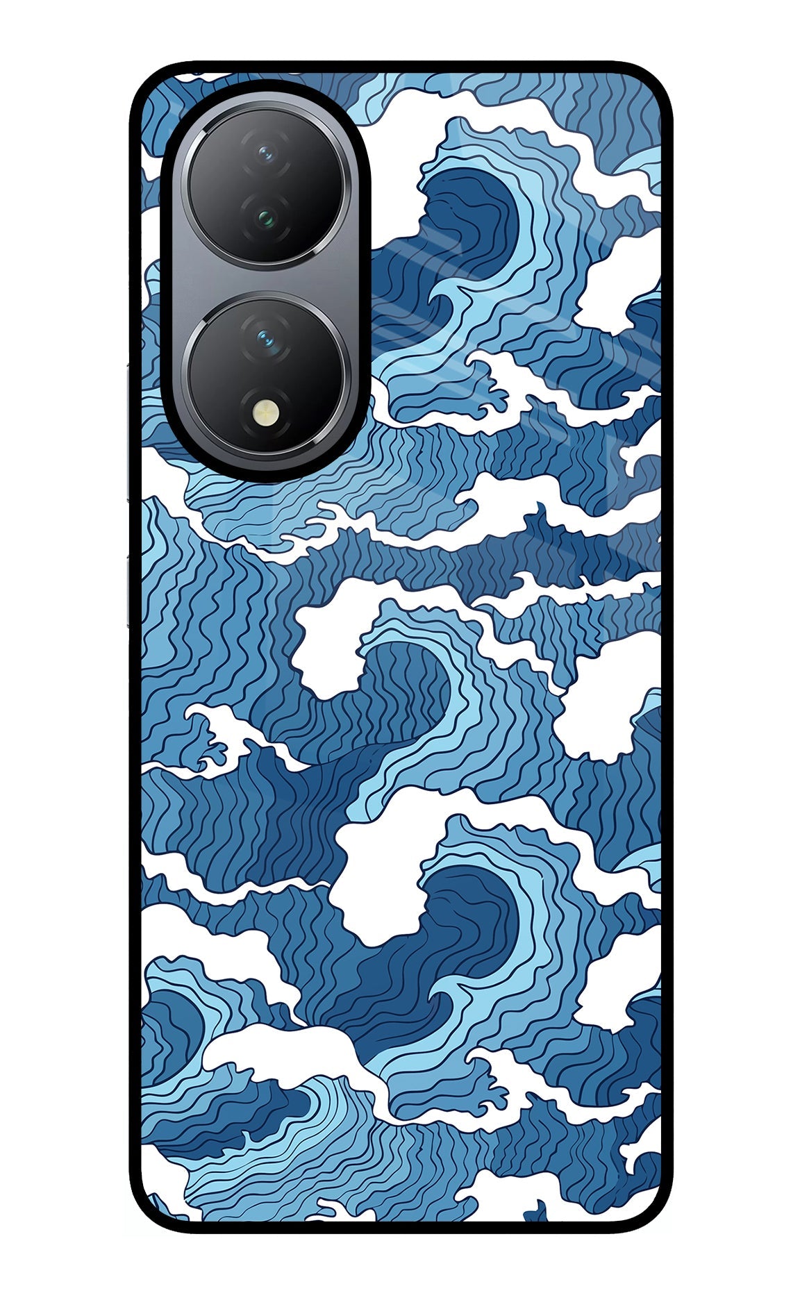 Blue Waves Vivo Y100 Glass Case