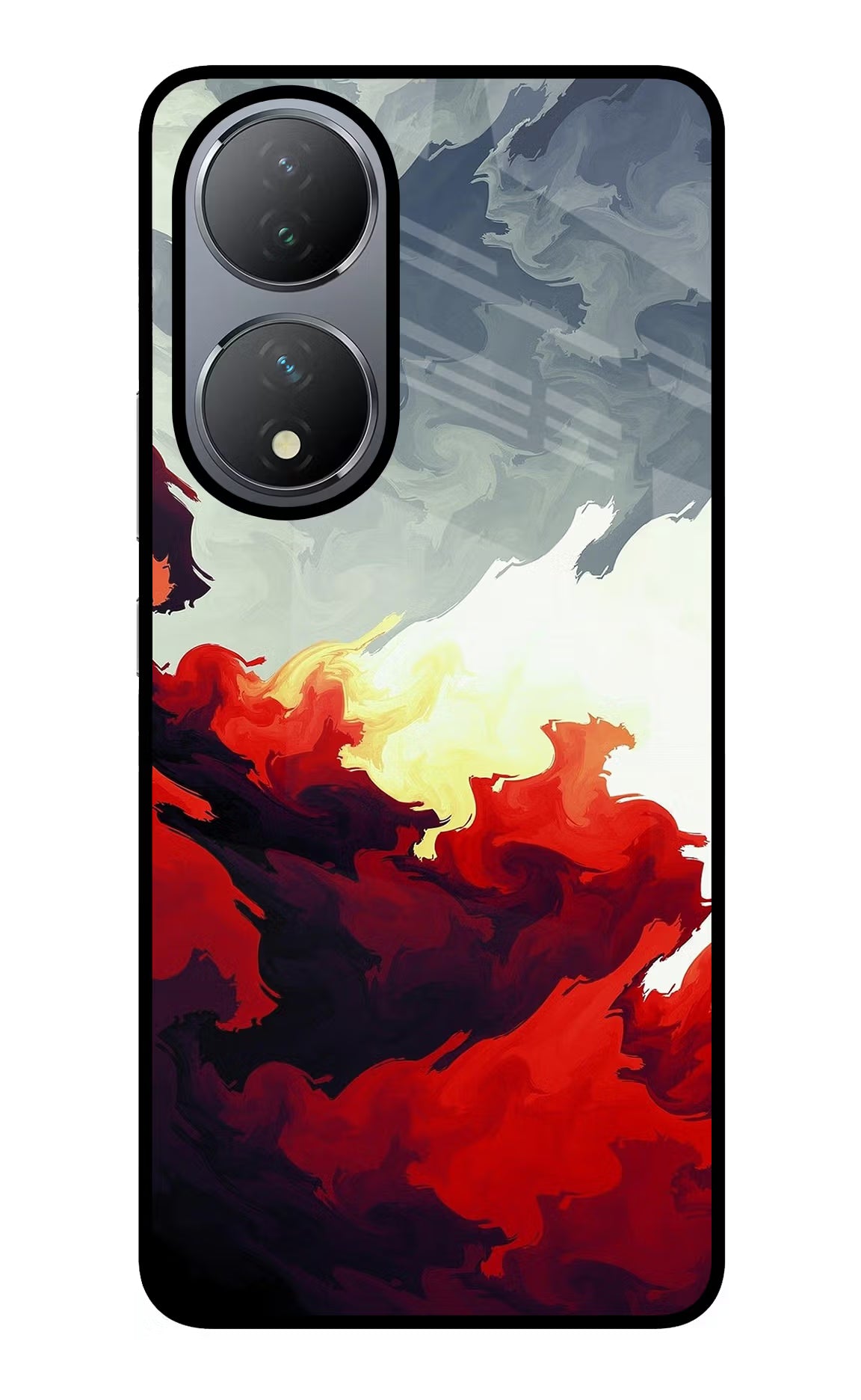 Fire Cloud Vivo Y100 Glass Case Back Cover by Casekaro