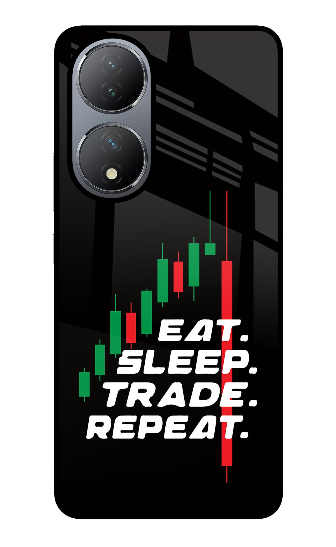 Eat Sleep Trade Repeat Vivo Y100 Glass Case