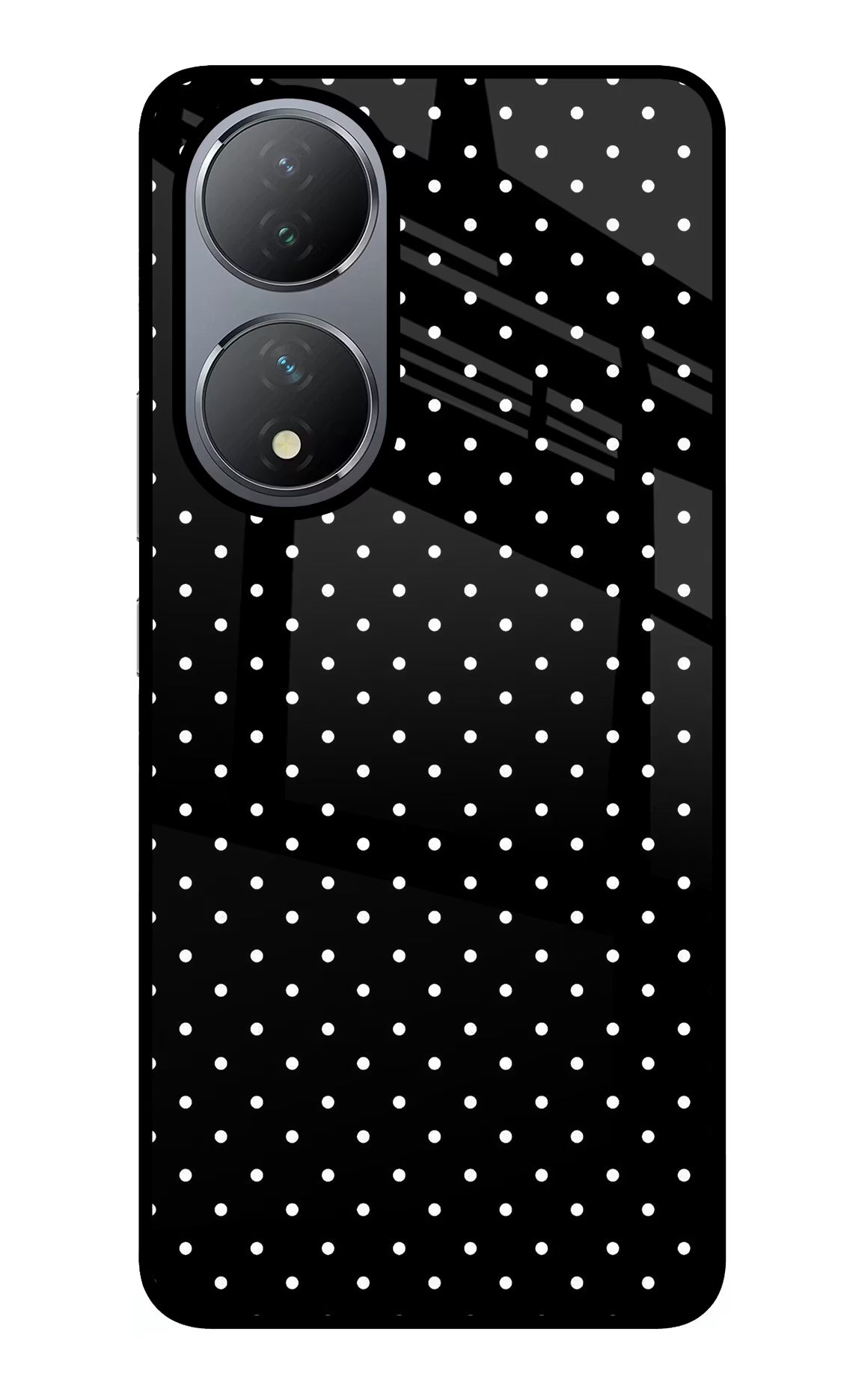 White Dots Vivo Y100 Glass Case Back Cover by Casekaro