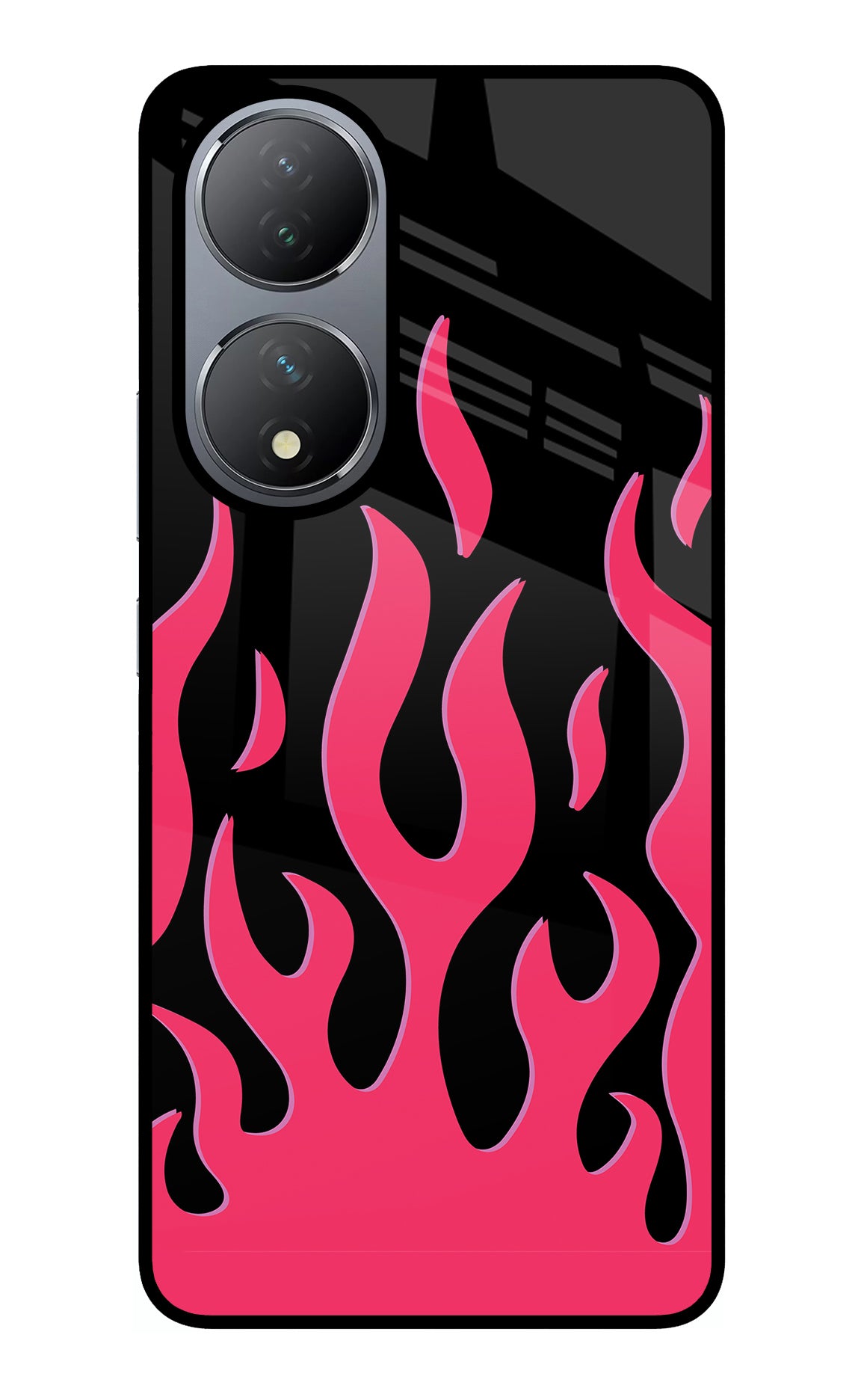 Fire Flames Vivo Y100 Glass Case