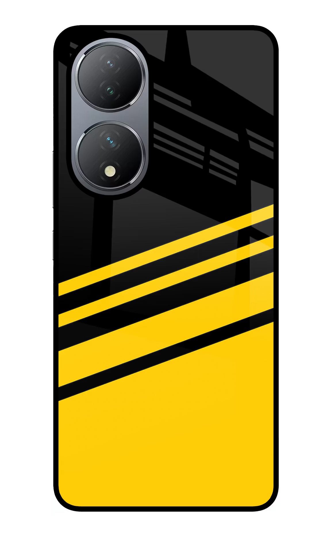 Yellow Shades Vivo Y100 Glass Case Back Cover by Casekaro