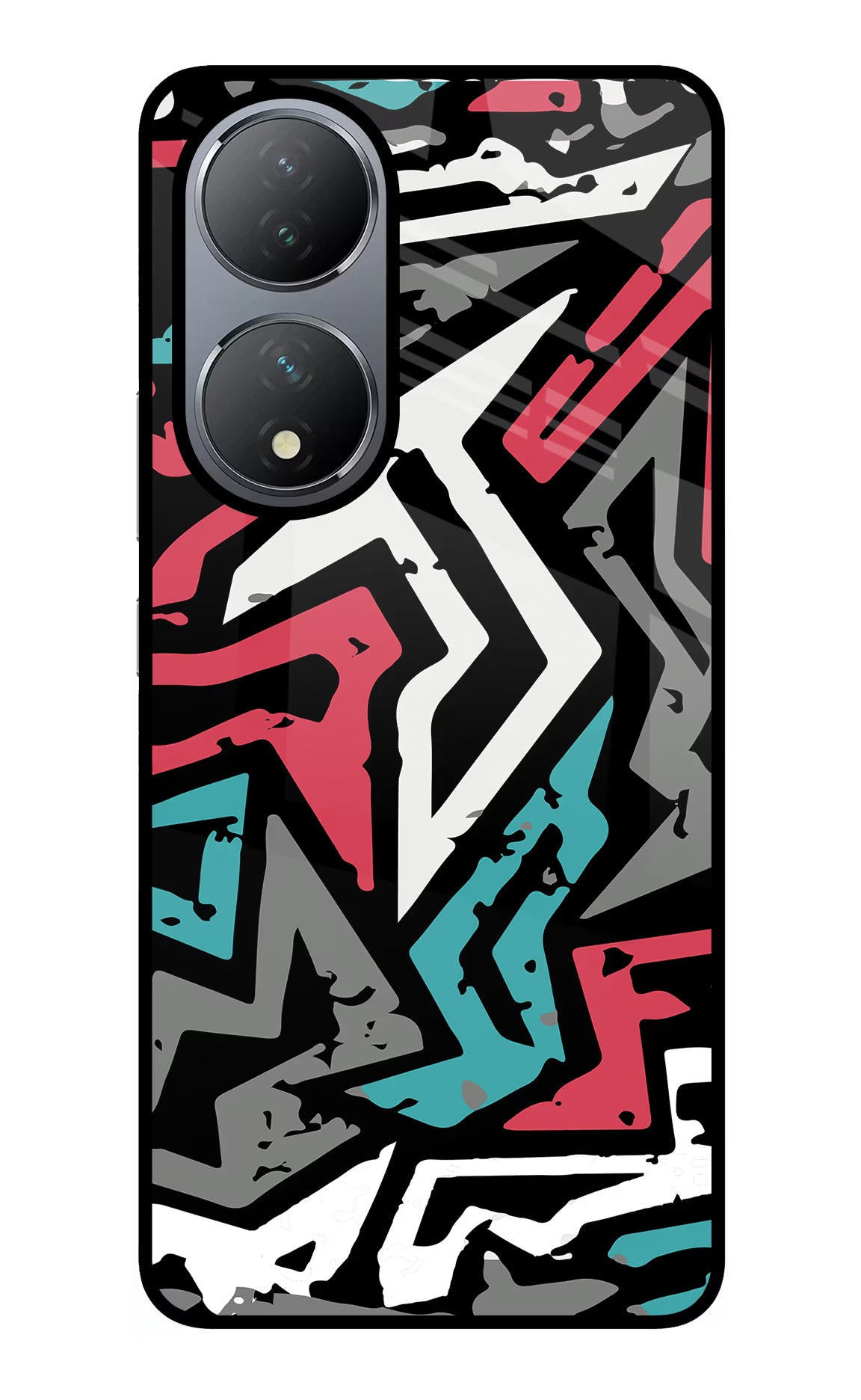 Geometric Graffiti Vivo Y100 Glass Case