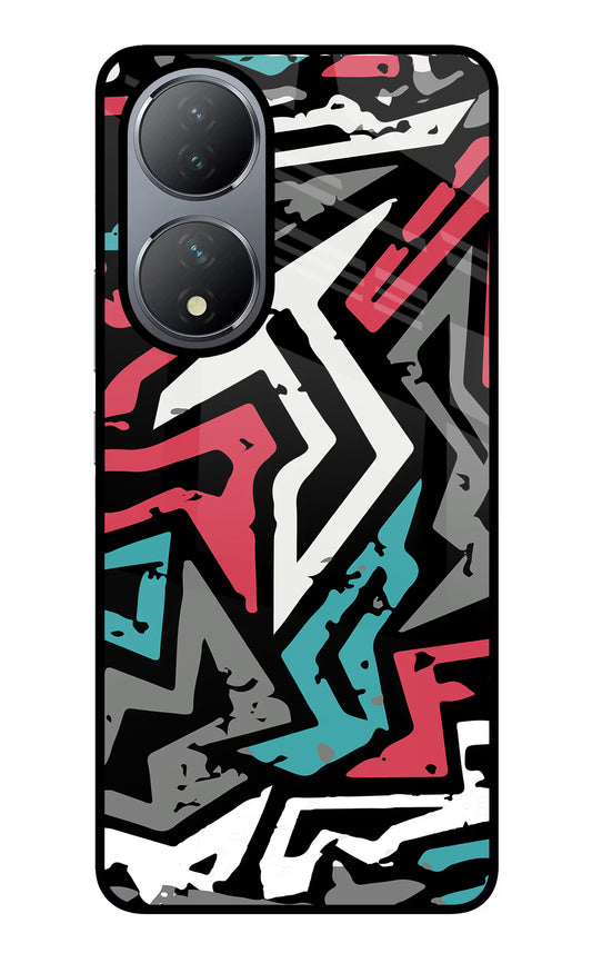 Geometric Graffiti Vivo Y100 Glass Case