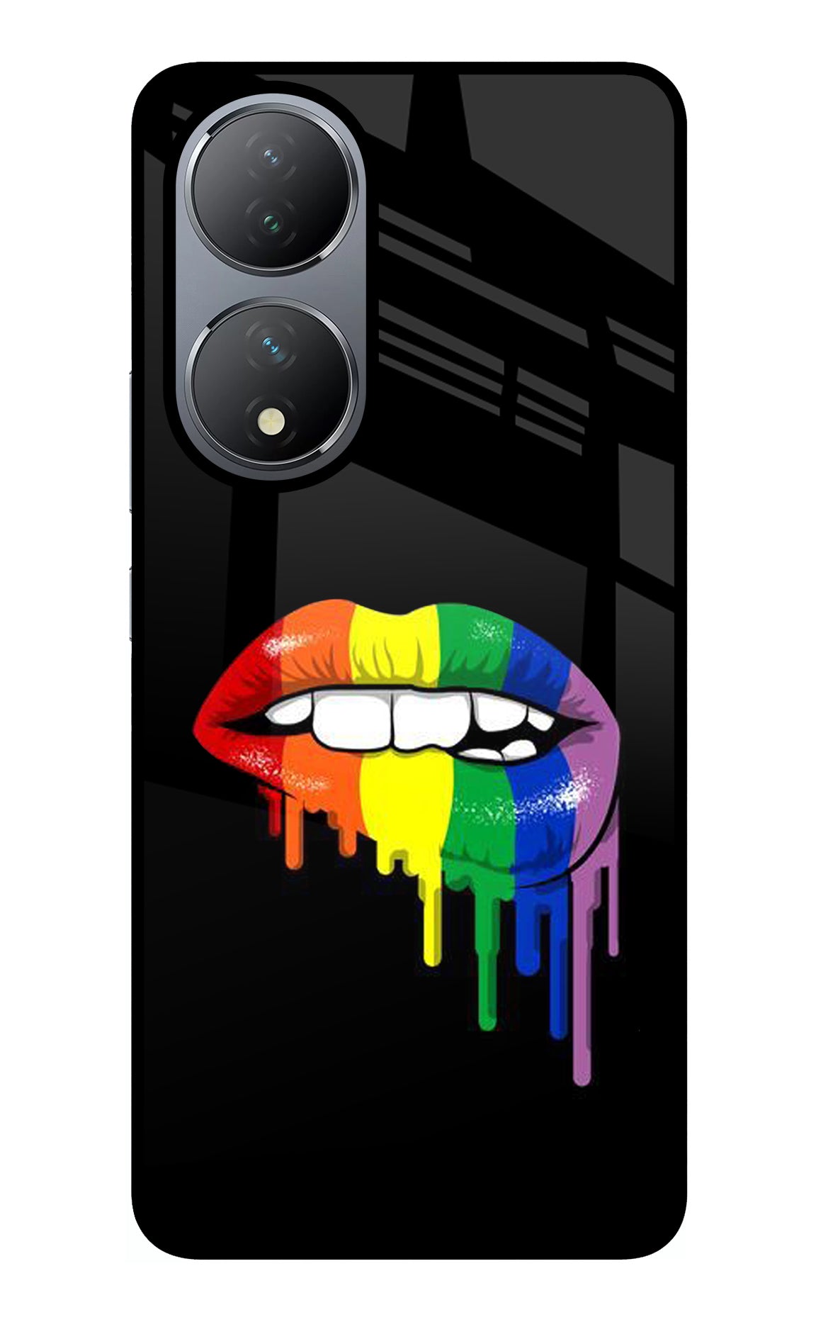 Lips Biting Vivo Y100 Glass Case