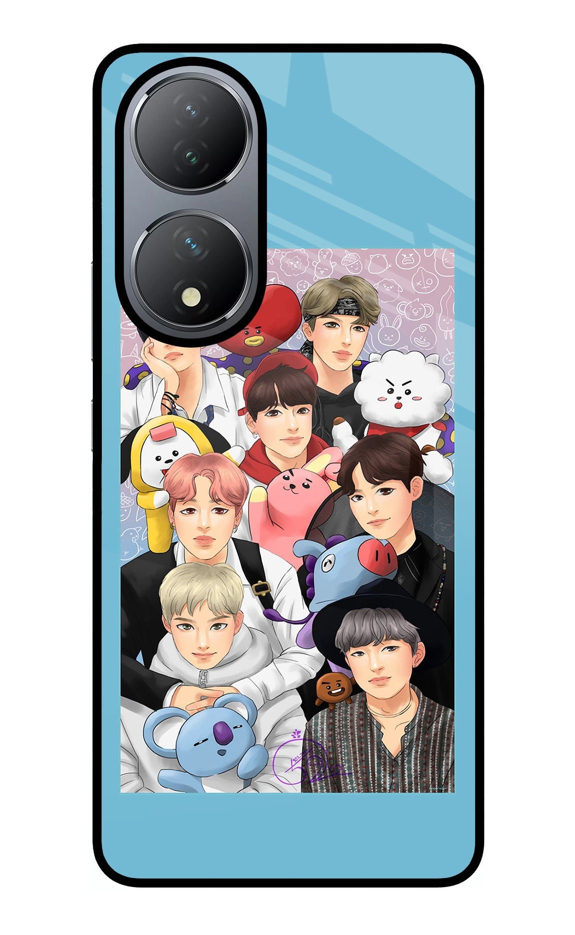 BTS with animals Vivo Y100 Back Cover