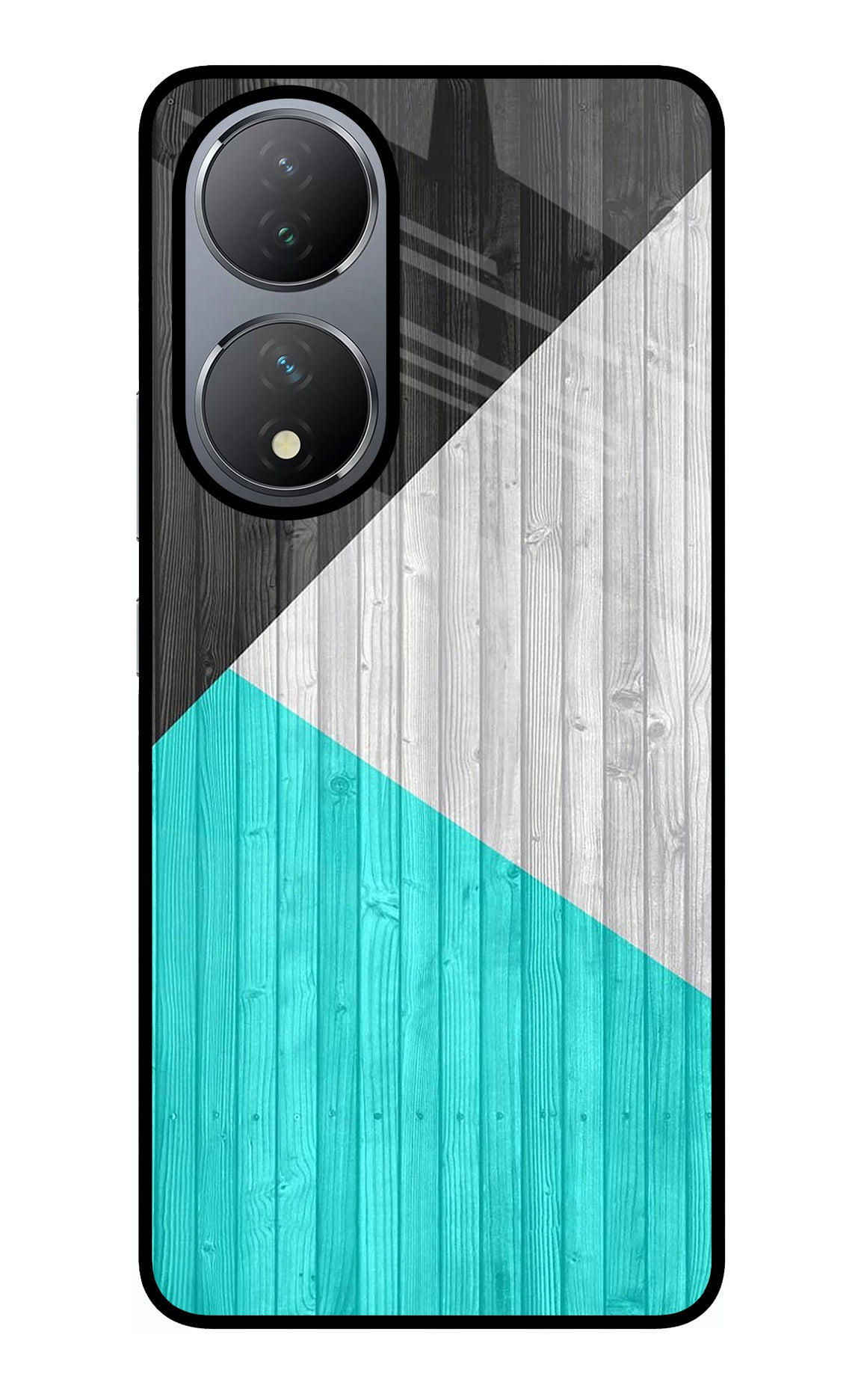 Wooden Abstract Vivo Y100 Glass Case