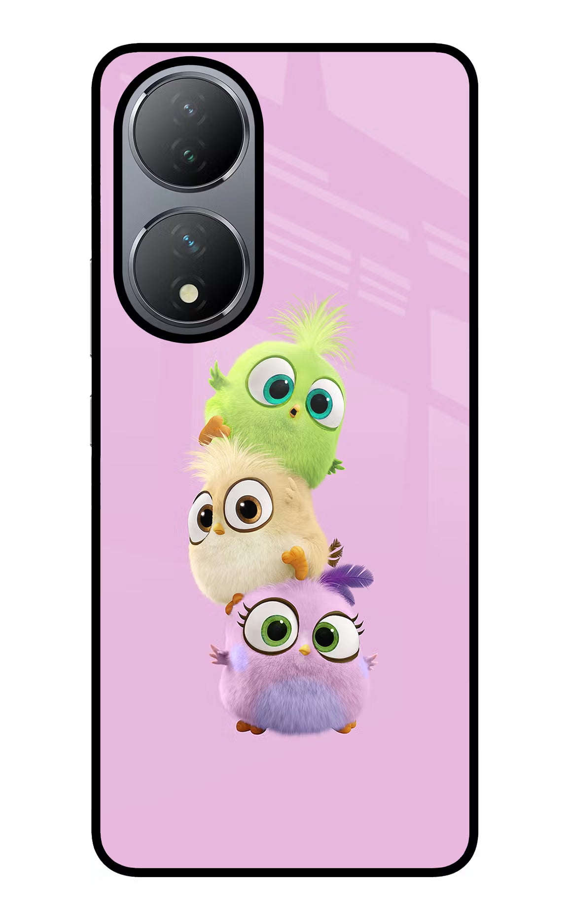 Cute Little Birds Vivo Y100 Glass Case Back Cover by Casekaro