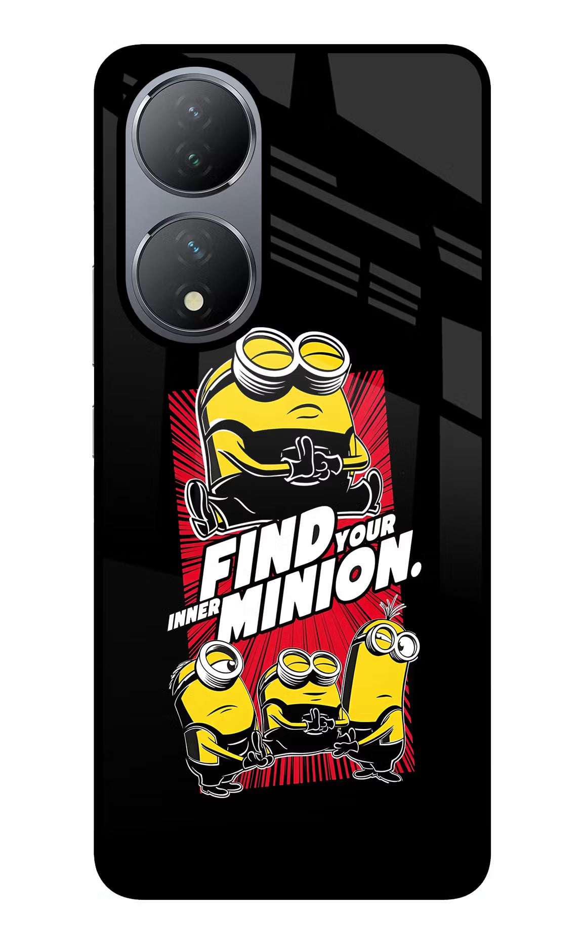 Find your inner Minion Vivo Y100 Glass Case Back Cover by Casekaro