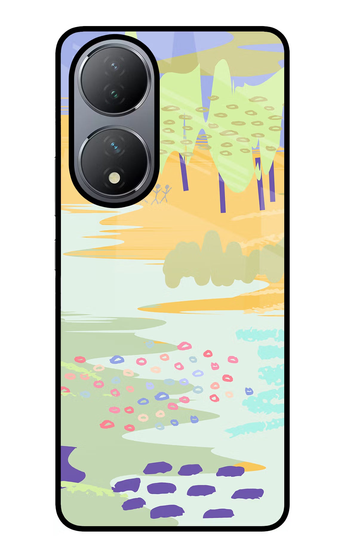 Scenery Vivo Y100 Glass Case Back Cover by Casekaro