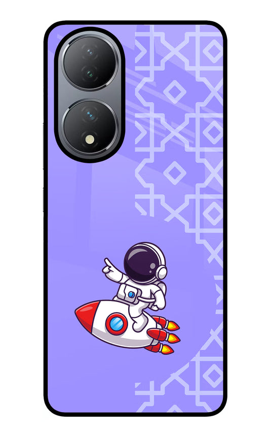 Cute Astronaut Vivo Y100 Glass Case