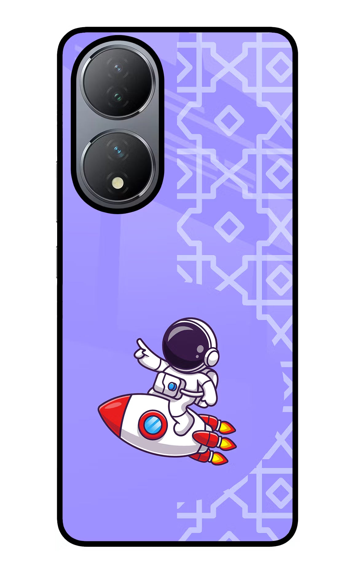 Cute Astronaut Vivo Y100 Glass Case Back Cover by Casekaro