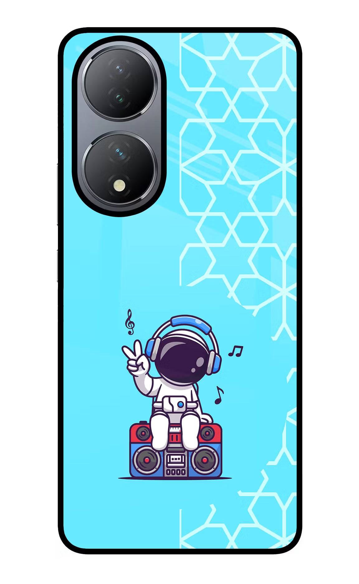 Cute Astronaut Chilling Vivo Y100 Glass Case