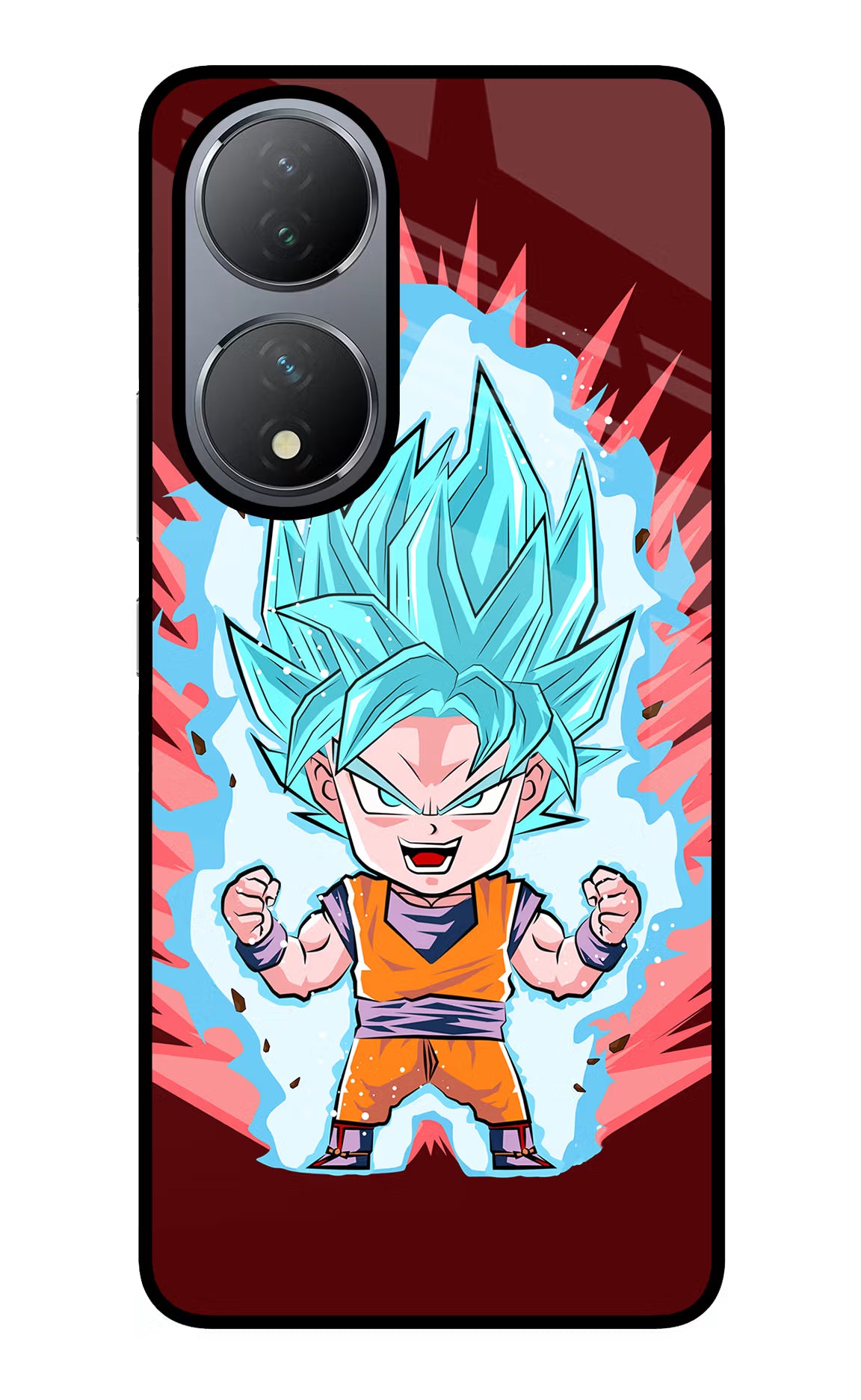 Goku Little Vivo Y100 Glass Case Back Cover by Casekaro