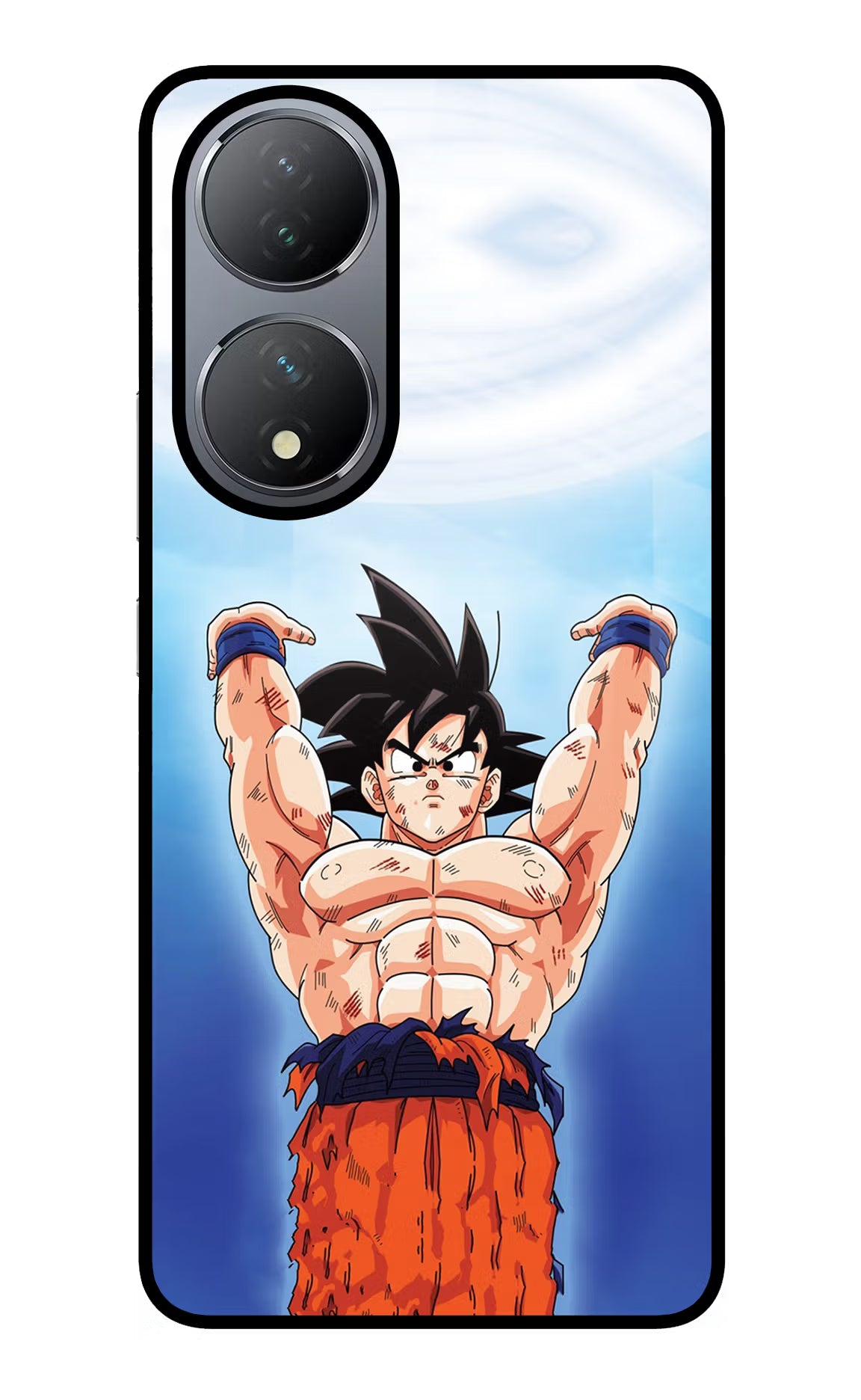 Goku Power Vivo Y100 Glass Case Back Cover by Casekaro