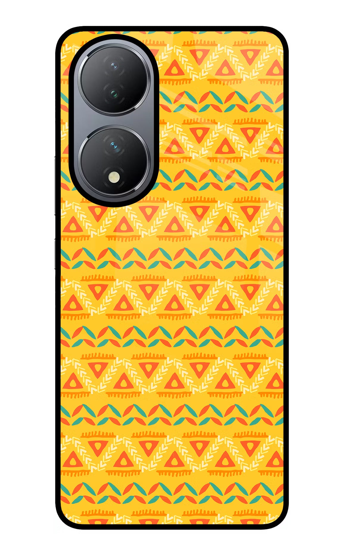 Tribal Pattern Vivo Y100 Glass Case Back Cover by Casekaro