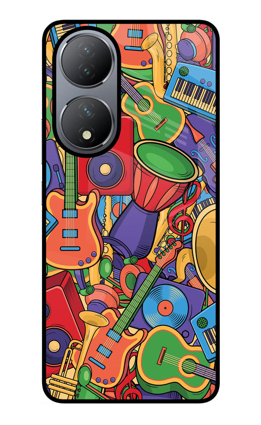 Music Instrument Doodle Vivo Y100 Glass Case