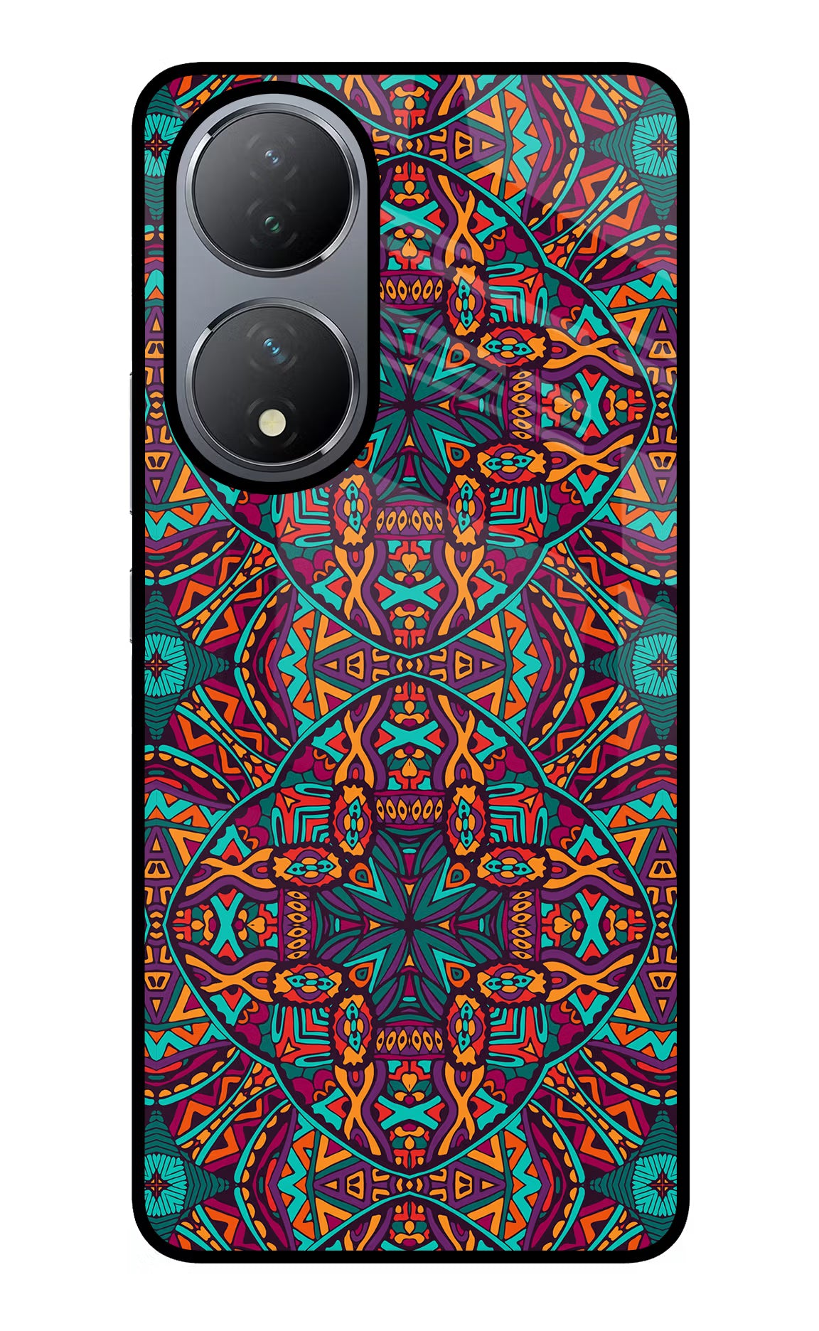 Colour Mandala Vivo Y100 Glass Case Back Cover by Casekaro
