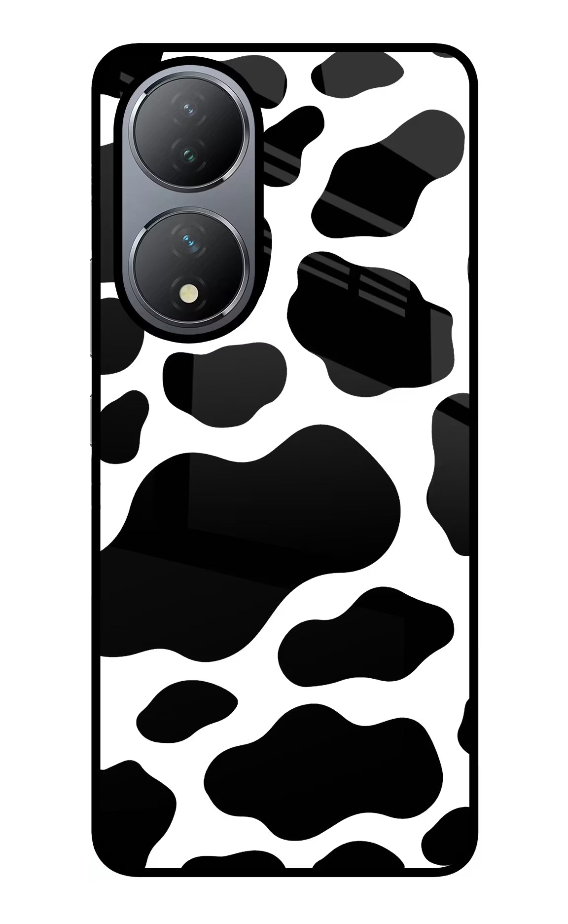 Cow Spots Vivo Y100 Glass Case Back Cover by Casekaro