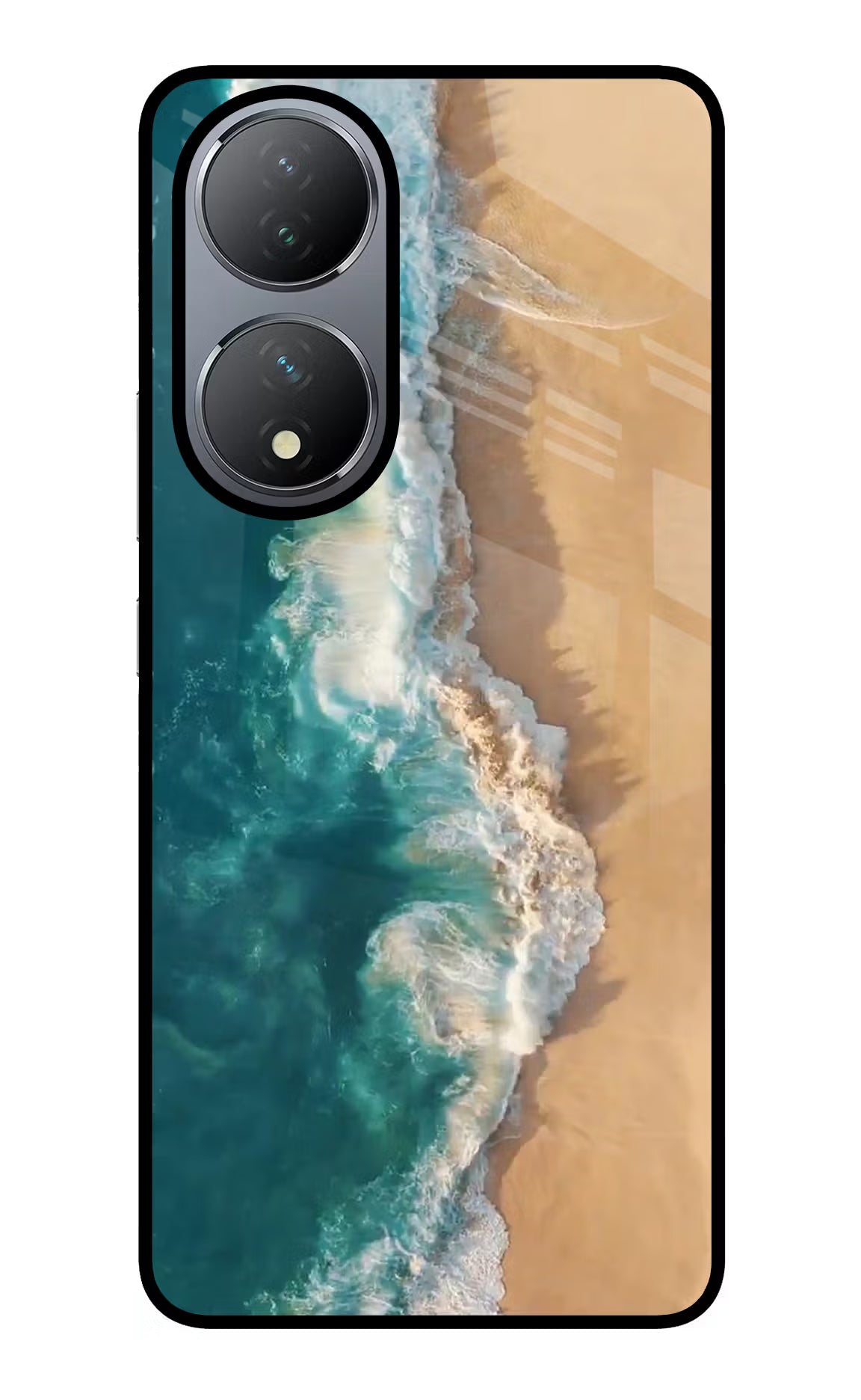 Ocean Beach Vivo Y100 Glass Case Back Cover by Casekaro