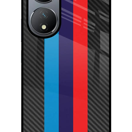 BMW Stripes Pattern Vivo Y100 Glass Case