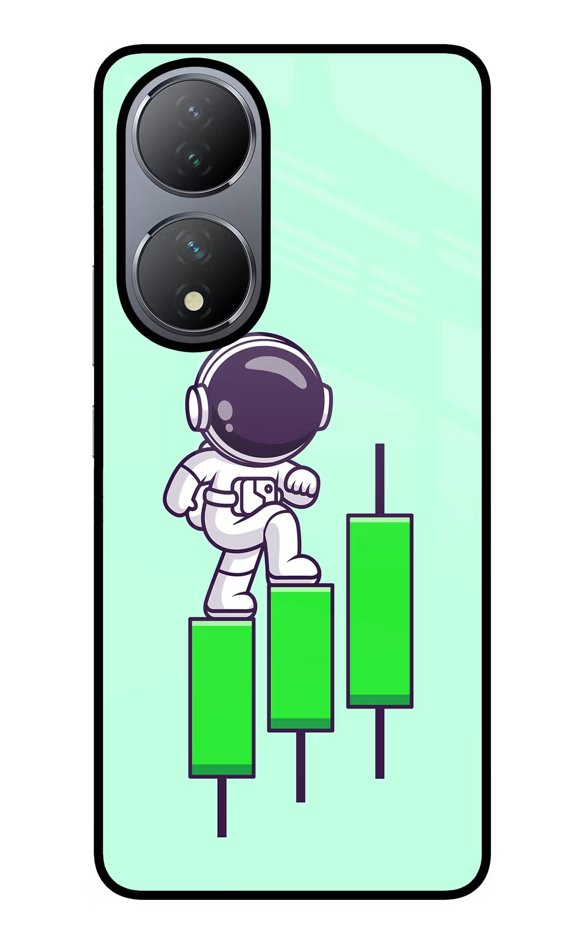 Astronaut Trader Vivo Y100 Glass Case