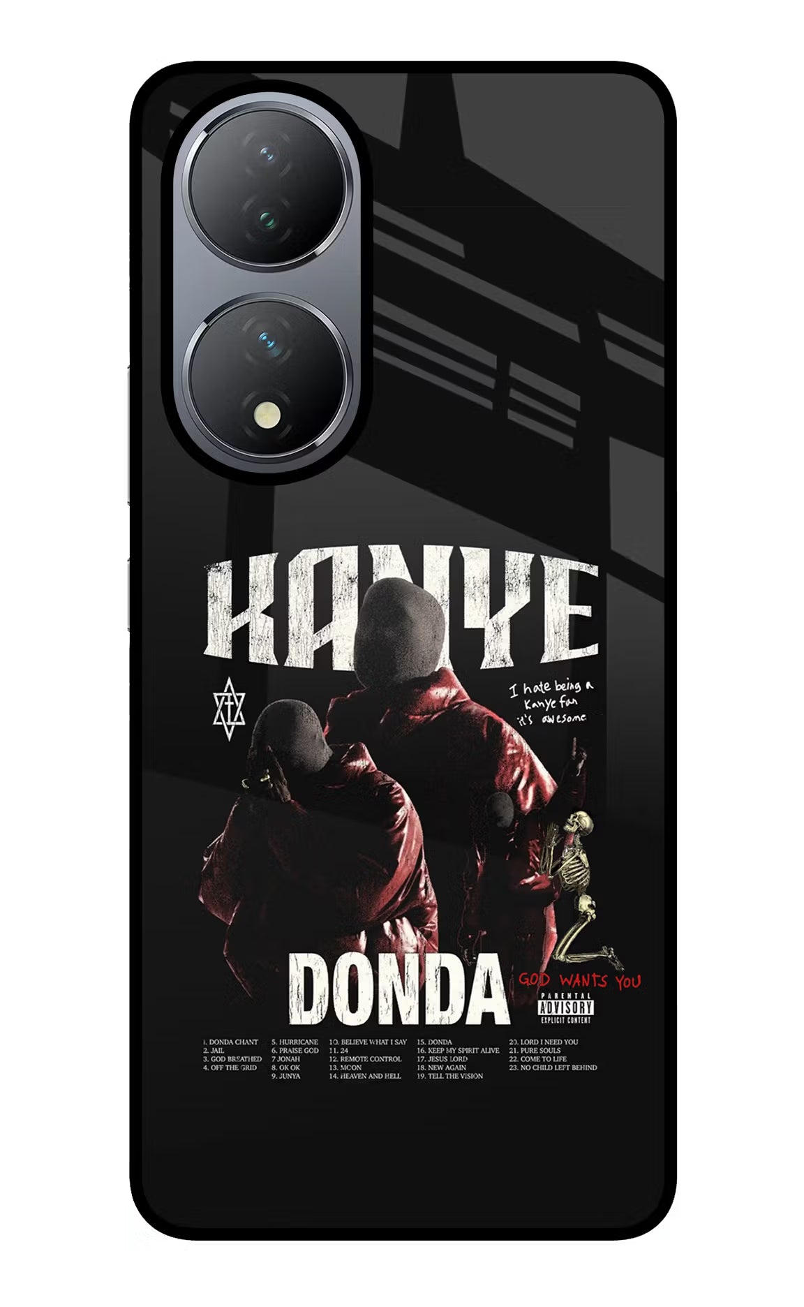 Donda Kanye West Vivo Y100 Glass Case Back Cover by Casekaro