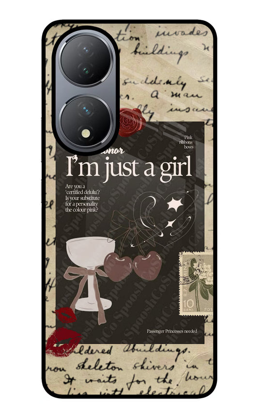 I am just a girl Vivo Y100 Glass Case