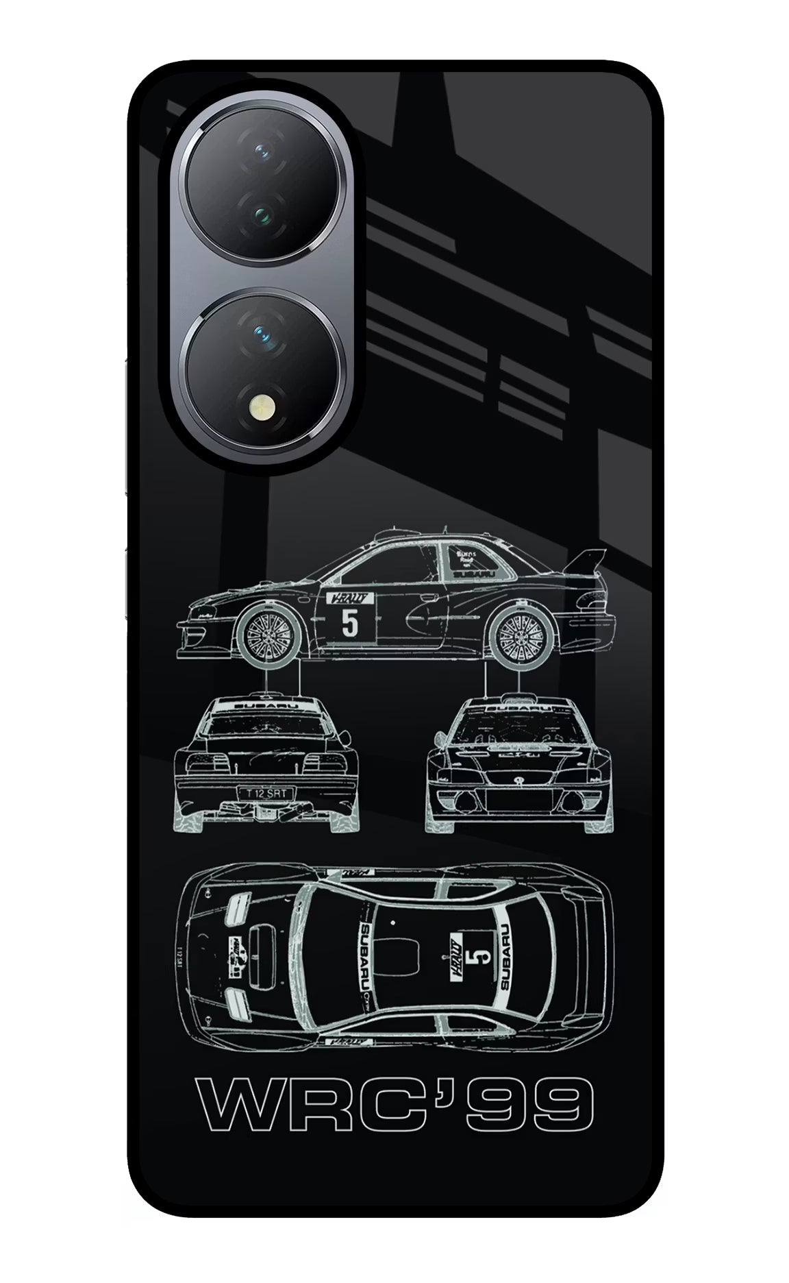 WRC'99 Vivo Y100 Glass Case Back Cover by Casekaro