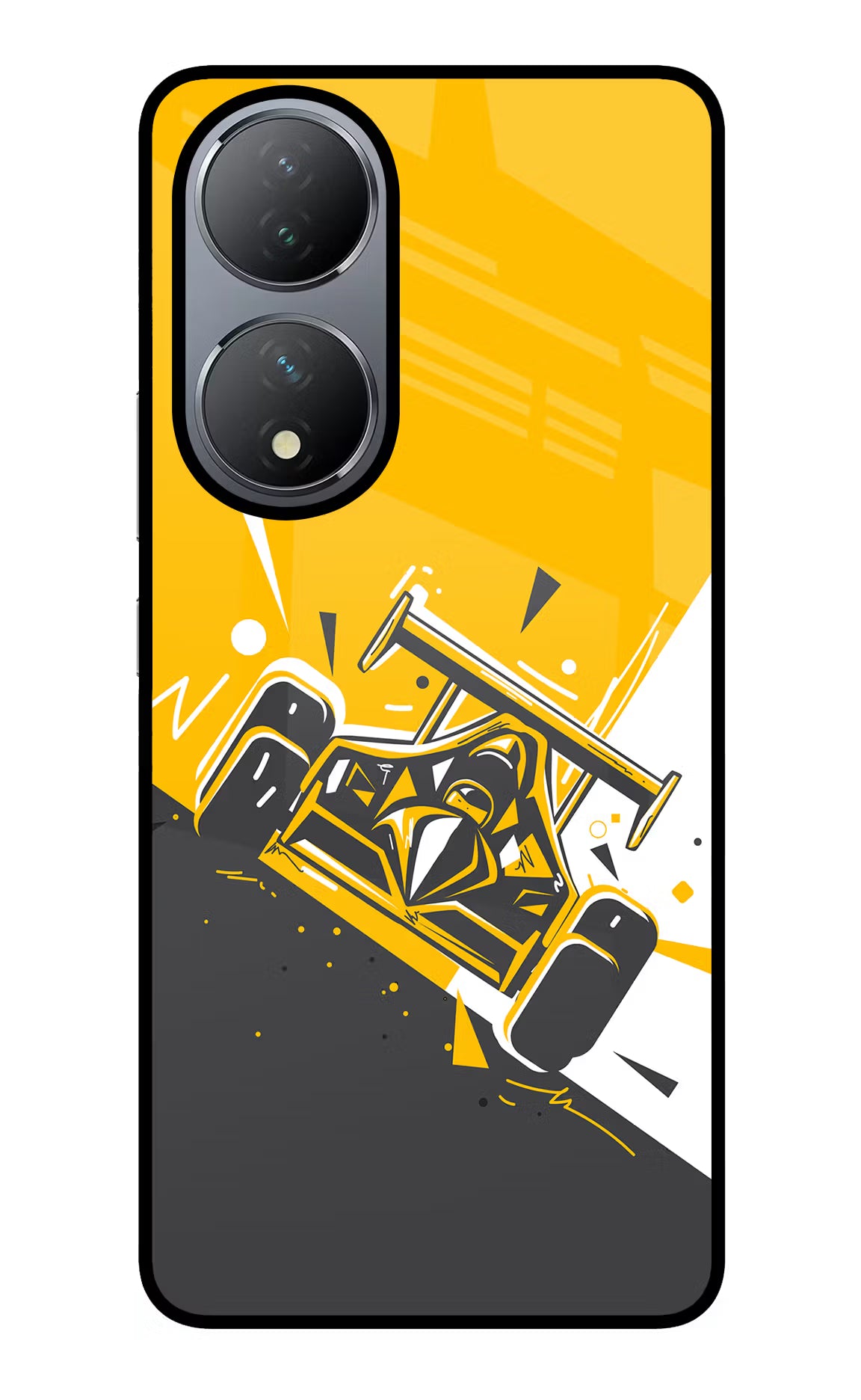 Track King Vivo Y100 Glass Case Back Cover by Casekaro