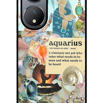 Aquarius Zodiac Vivo Y100 Glass Case