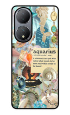 Aquarius Zodiac Vivo Y100 Glass Case