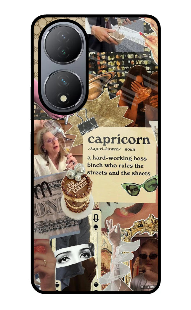 Capricorn Zodiac Vivo Y100 Glass Case
