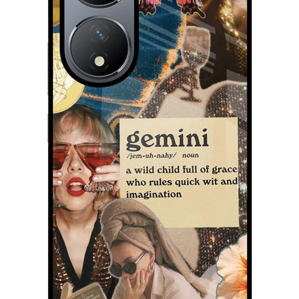 Gemini Zodiac Vivo Y100 Glass Case